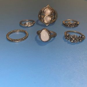 Sterling Silver Boho Ring Set💍🖤